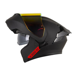 Casco X_One X-3000Rs Solid Negro Rojo Visor Revo Rojo