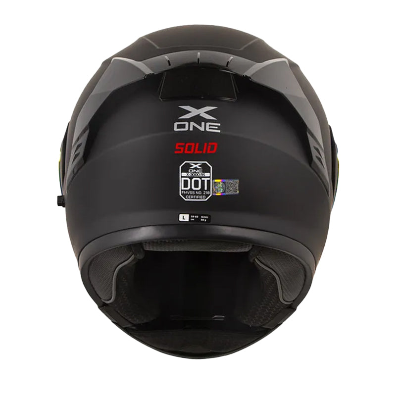 Casco X_One X-3000Rs Solid Negro Rojo Visor Revo Rojo