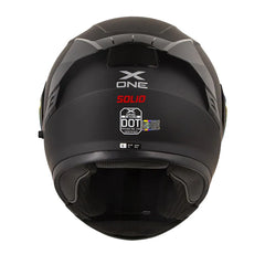 Casco X_One X-3000Rs Solid Negro Rojo Visor Revo Rojo