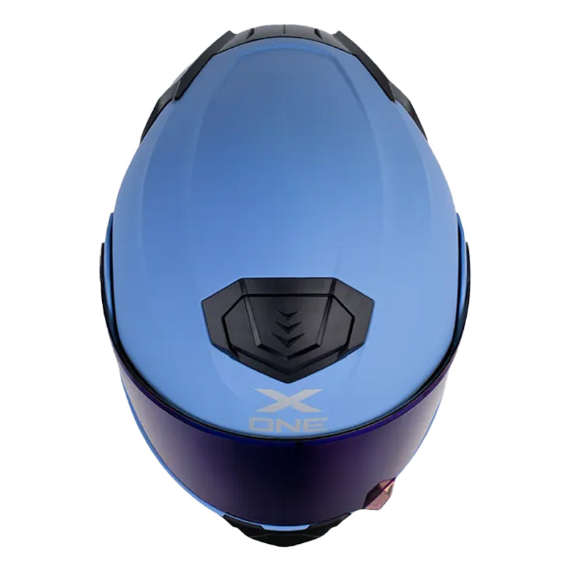 Casco X One X-3000Rs Solid_V2 Azul Oscuro Negro Visor Iridium Azul