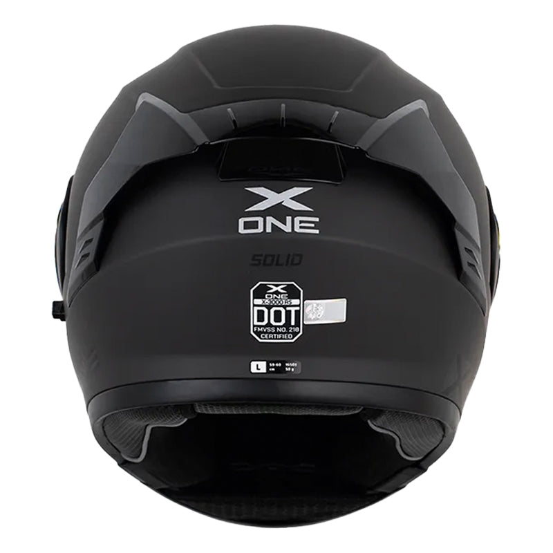 Casco X One X-3000Rs Solid_V2 Gris Oscuro Negro Visor Iridium Rojo