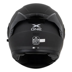 Casco X One X-3000Rs Solid_V2 Gris Oscuro Negro Visor Iridium Rojo
