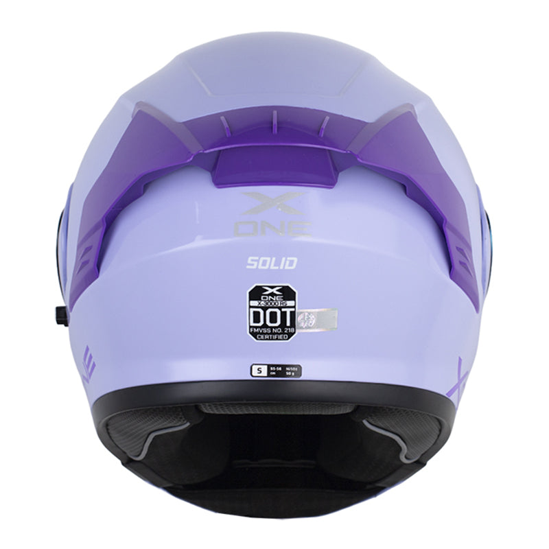Casco X One X-3000Rs Solid_V2 Morado Claro Visor Iridium Morado