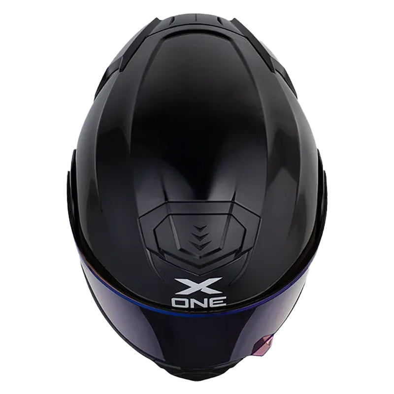 Casco X One X-3000Rs Solid_V2 Negro Amarillo Neon Visor Iridium Azul
