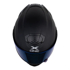Casco X One X-3000Rs Solid_V2 Negro Azul Visor Iridium Azul