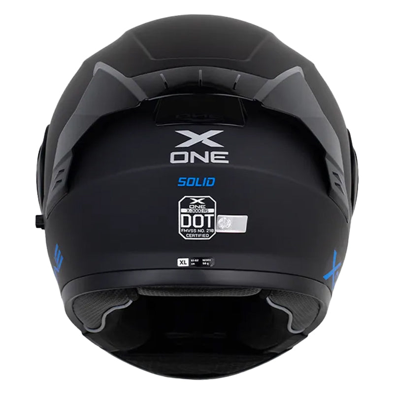 Casco X One X-3000Rs Solid_V2 Negro Azul Visor Iridium Azul