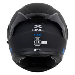 Casco X One X-3000Rs Solid_V2 Negro Azul Visor Iridium Azul