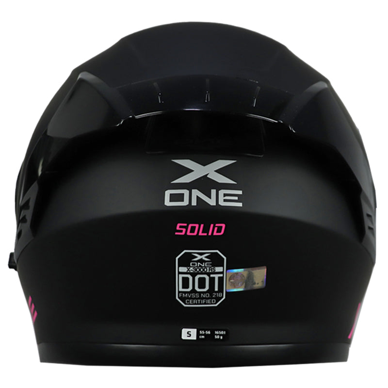 Casco X One X-3000Rs Solid_V2 Negro Fucsia Visor Iridium Morado