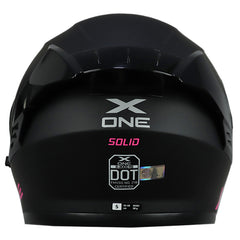 Casco X One X-3000Rs Solid_V2 Negro Fucsia Visor Iridium Morado