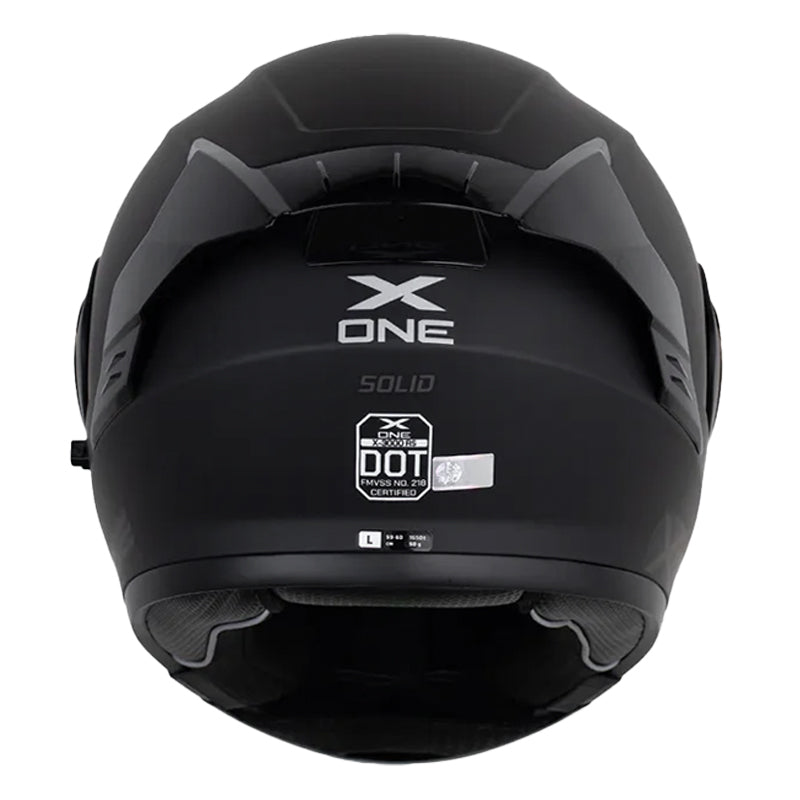 Casco X One X-3000Rs Solid_V2 Negro Gris Oscuro Visor Iridium Azul