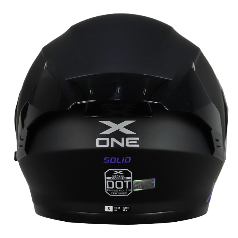 Casco X One X-3000Rs Solid_V2 Negro Morado Visor Iridium Morado