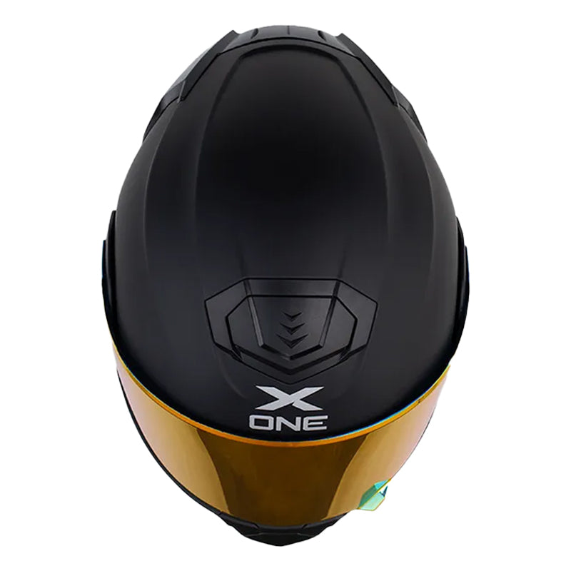 Casco X One X-3000Rs Solid_V2 Negro Rojo Visor Iridium Rojo