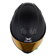 Casco X One X-3000Rs Solid_V2 Negro Rojo Visor Iridium Rojo