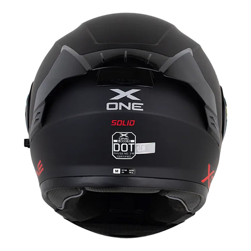 Casco X One X-3000Rs Solid_V2 Negro Rojo Visor Iridium Rojo