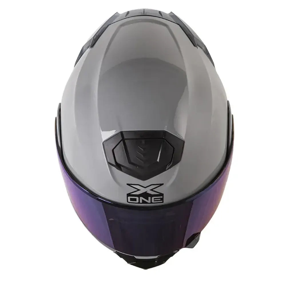Casco X One X-3000 Rs Solid Gris Visor Iridium Azul