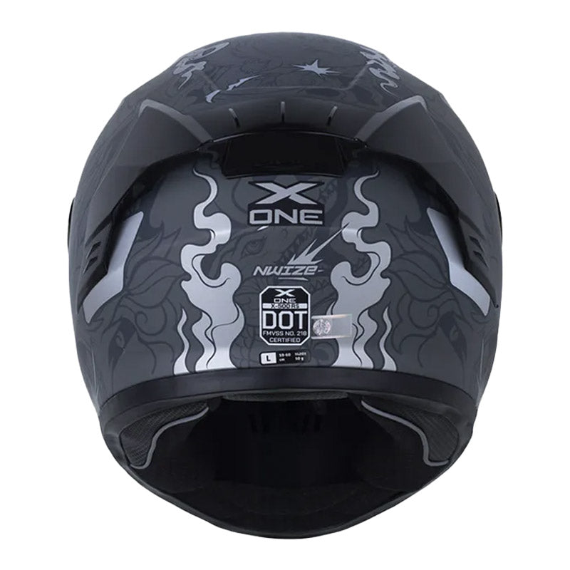 Casco X_One X-500 Rs Nwize Gris Oscuro Silver Visor Iridium Silver