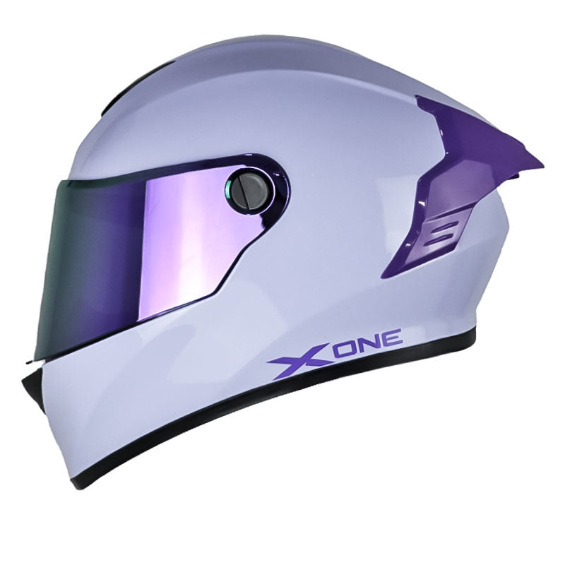 Casco X_One X-500 Rs Solid Morado Visor Iridium Morado