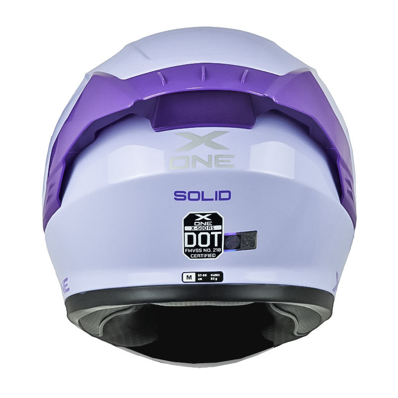 Casco X_One X-500 Rs Solid Morado Visor Iridium Morado