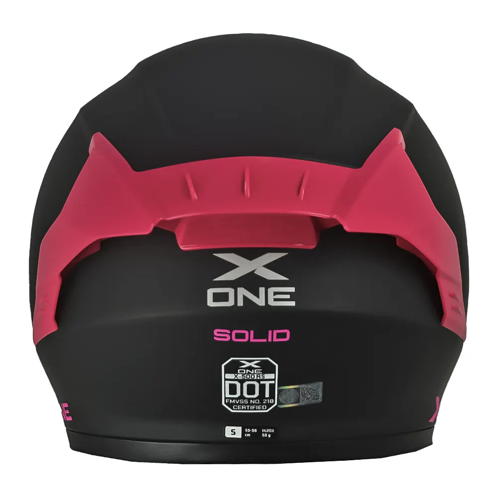 Casco X-One X-500 Rs Solid Negro Fucsia Visor Revo Morado