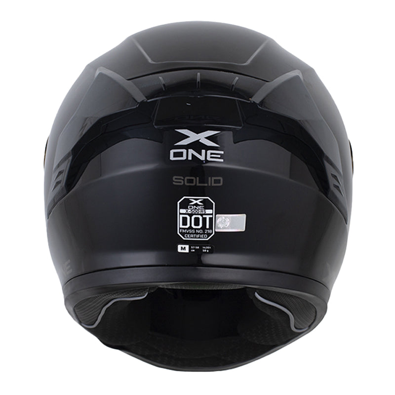 Casco X_One X-500 Rs Solid Negro Gris Oscuro Visor Iridium Azul