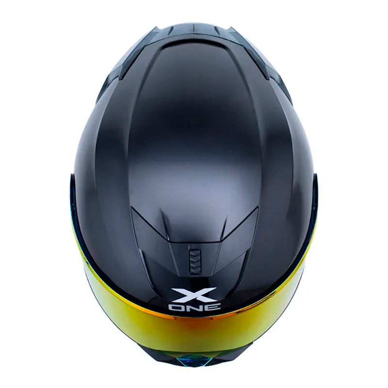 Casco X One X-500 Rs Solid Negro Rojo Visor Iridium Rojo