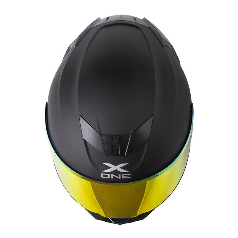 Casco X One X-500 Rs Solid Negro Rojo Visor Revo Rojo