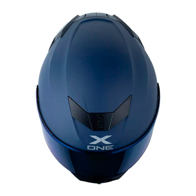Casco X One X-500 Rs Solid V2 Azul Negro Visor Iridium Azul