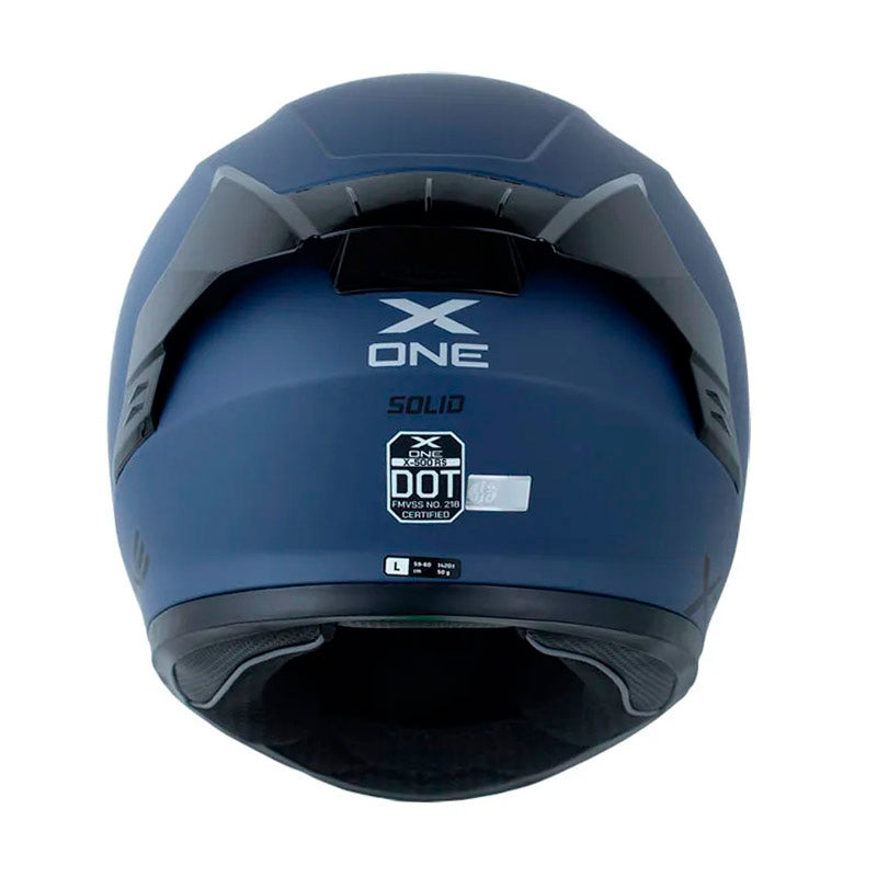 Casco X One X-500 Rs Solid V2 Azul Negro Visor Iridium Azul