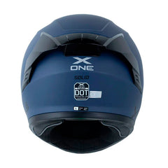 Casco X One X-500 Rs Solid V2 Azul Negro Visor Iridium Azul