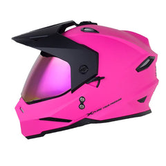 Casco X One X-Mx328 Dv Solid Fucsia Negro Visor Iridium Morado