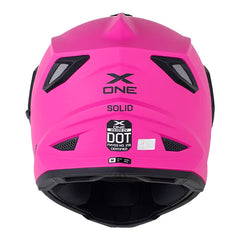 Casco X One X-Mx328 Dv Solid Fucsia Negro Visor Iridium Morado