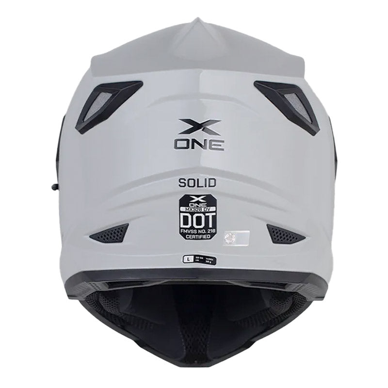 Casco X One X-Mx328 Dv Solid Gris Claro Negro Visor Iridium Azul