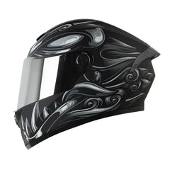 Casco X_One  x-500 Gt Evo Old Mask Negro Gris Visor Iridium Silver