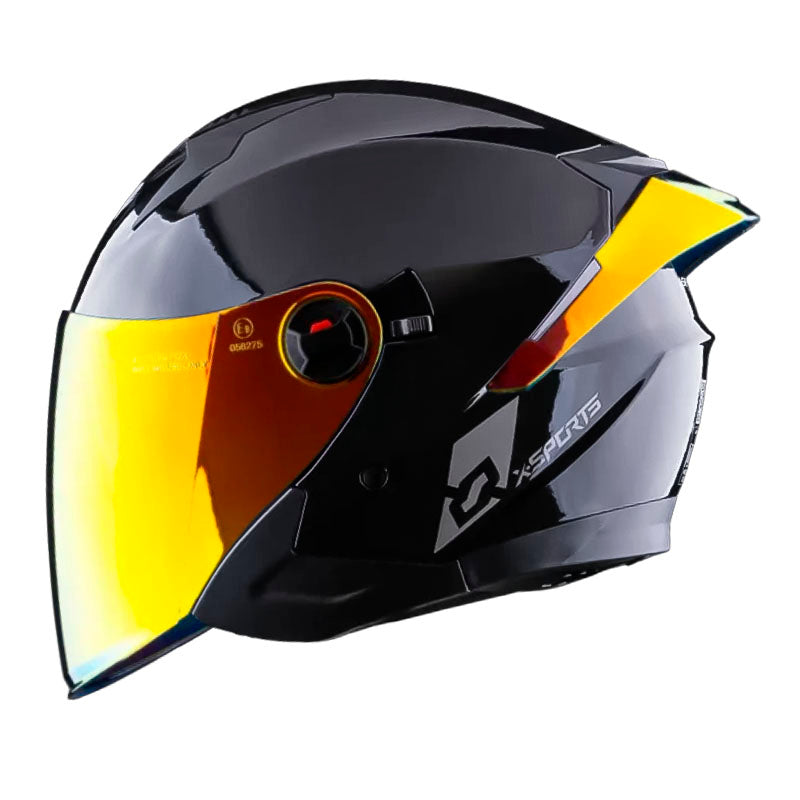 Casco Xsports 705 Rld Negro Visor Revo Rojo