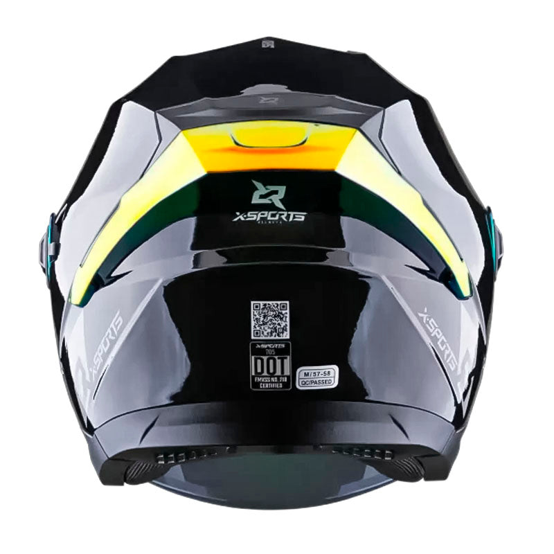 Casco Xsports 705 Rld Negro Visor Revo Rojo
