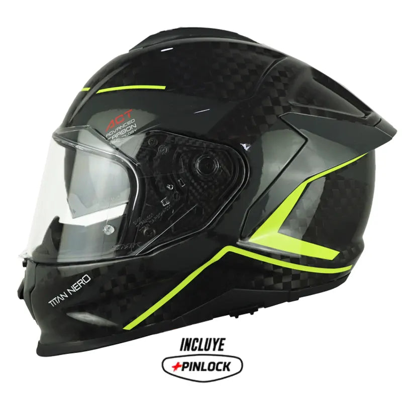 Casco Smk T-Car Nero Negro Amarillo Gris
