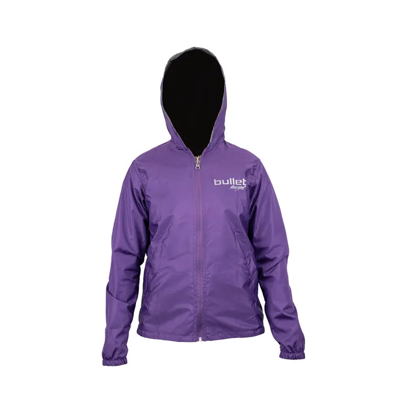 Chaqueta Poliester Bullet Doble Faz Fem Negro Morado