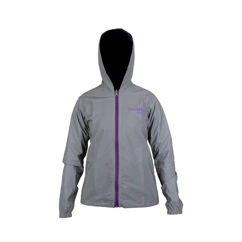Chaqueta Poliester Bullet Doble Faz Fem Negro Morado 2