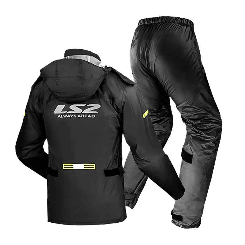 Conjunto Impermeable Ls2 Aqua Rain Suit Negro
