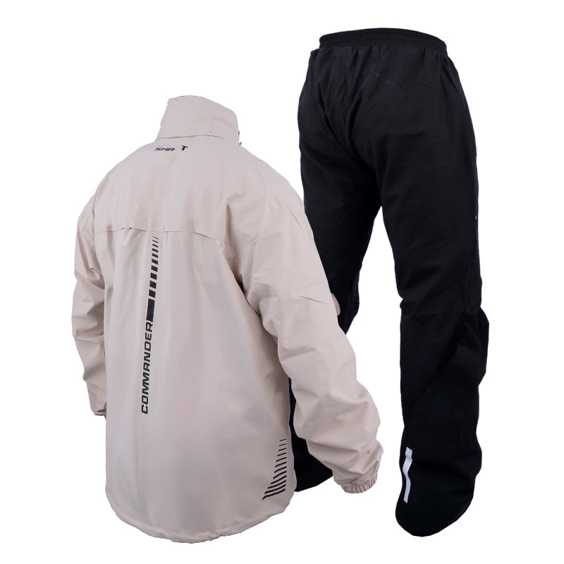 Conjunto Impermeable Shaft Commander Beige Negro