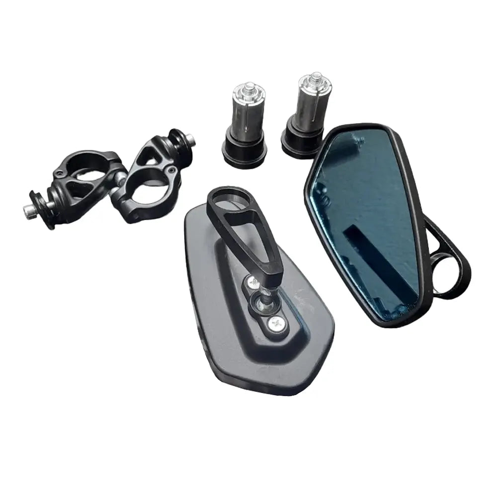 Espejo Café Racer Triangular Negro Pequeño