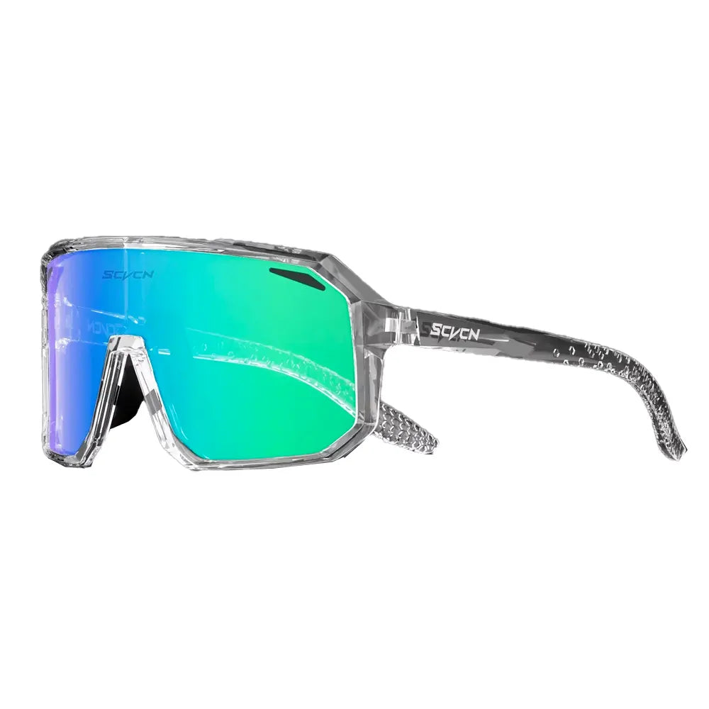 Gafas Scvcn Transparente Lente  Iridium Verde Azul