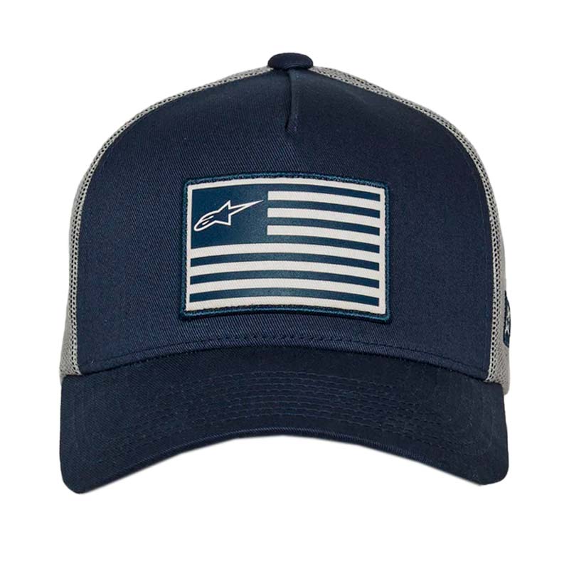 Gorra Alpinestars Flag Snapback Azul Navy Gris 1