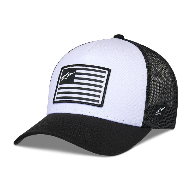 Gorra Alpinestars Flag Snapback Blanco Negro