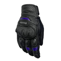 Guantes Giacomo En Cuero Street Race Negro Morado