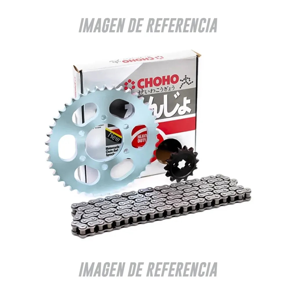 Kit De Arrastre Choho Bajaj Platino 100 4h 428h-120 Pt44 Pd14 Cadena Negra Reforzada