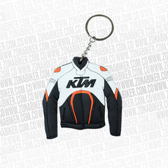 LLAVERO CHAQUETA KTM BLANCO NARANJA