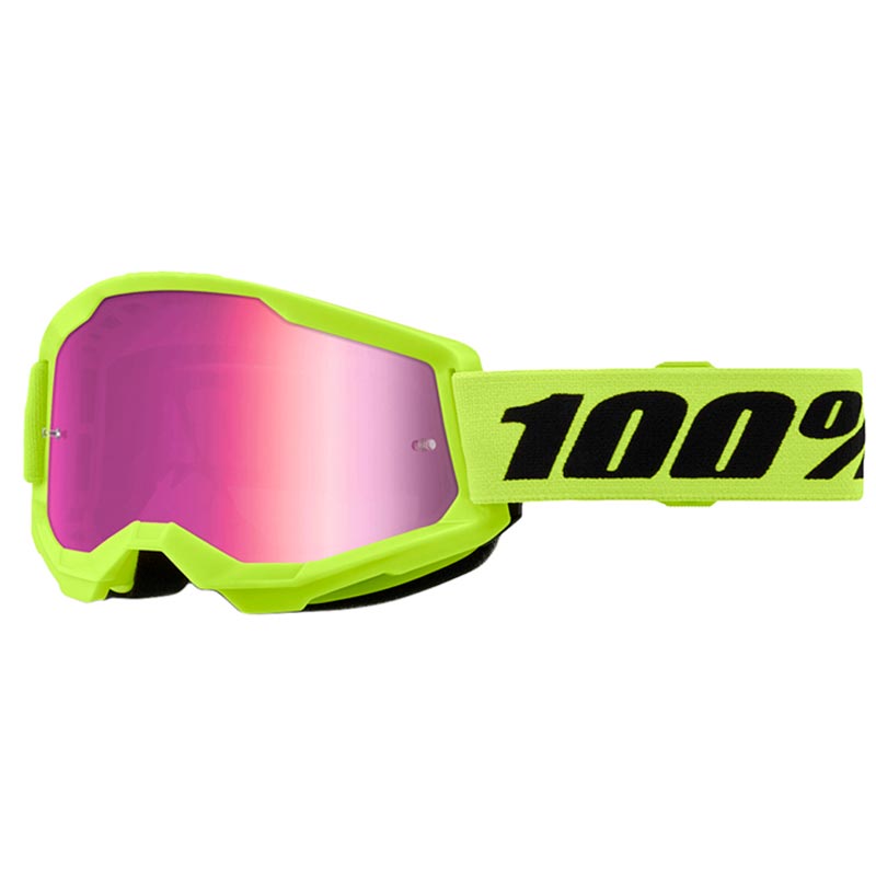 Lentes Cross 100% Strata 2 Amarillo Neón Lente Rosa