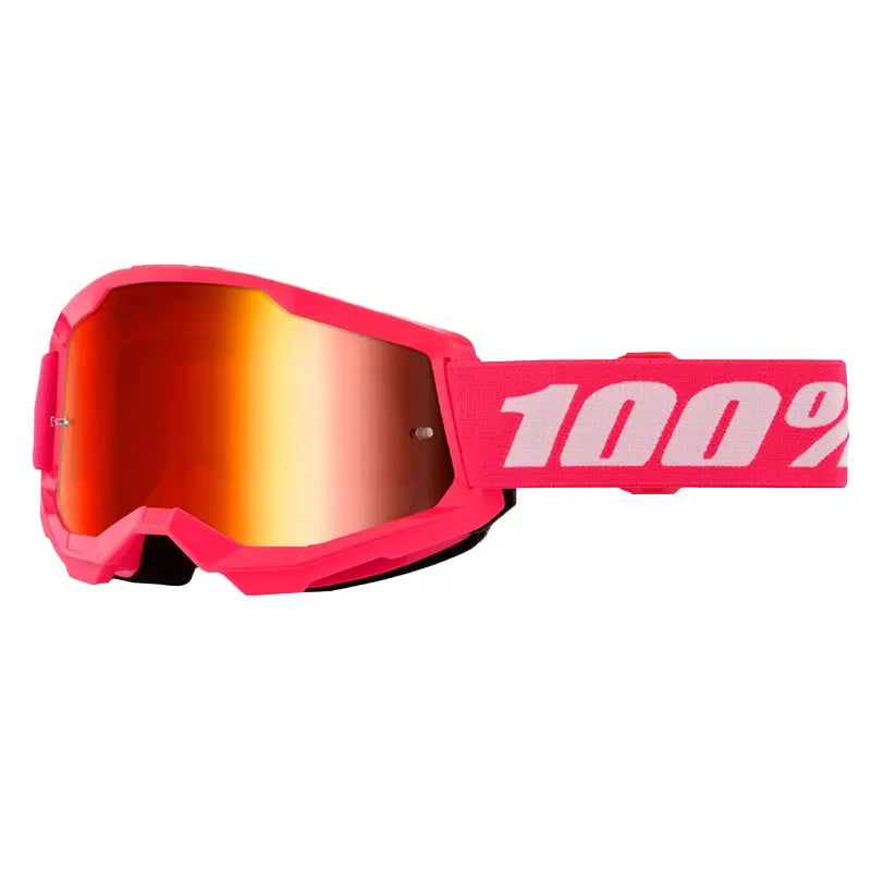 Lentes Cross 100% Strata 2 Rosado Visor Rojo
