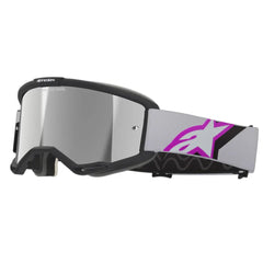 Lentes Cross Alpinestars Corp Gris Morado Visor Iridium Silver